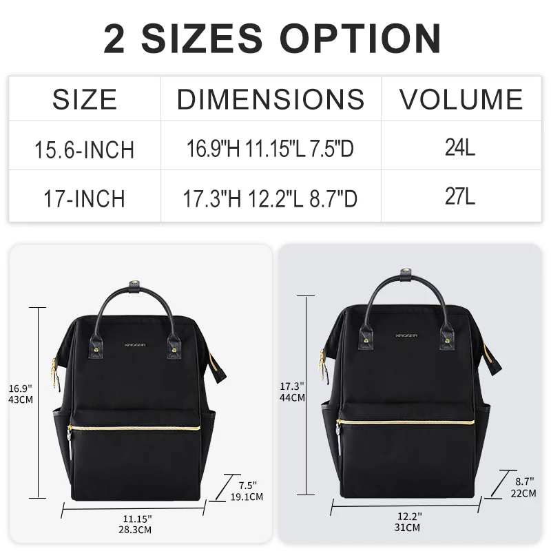 KROSER 15.6" / 17" Laptop Backpack with USB Port - Image 5
