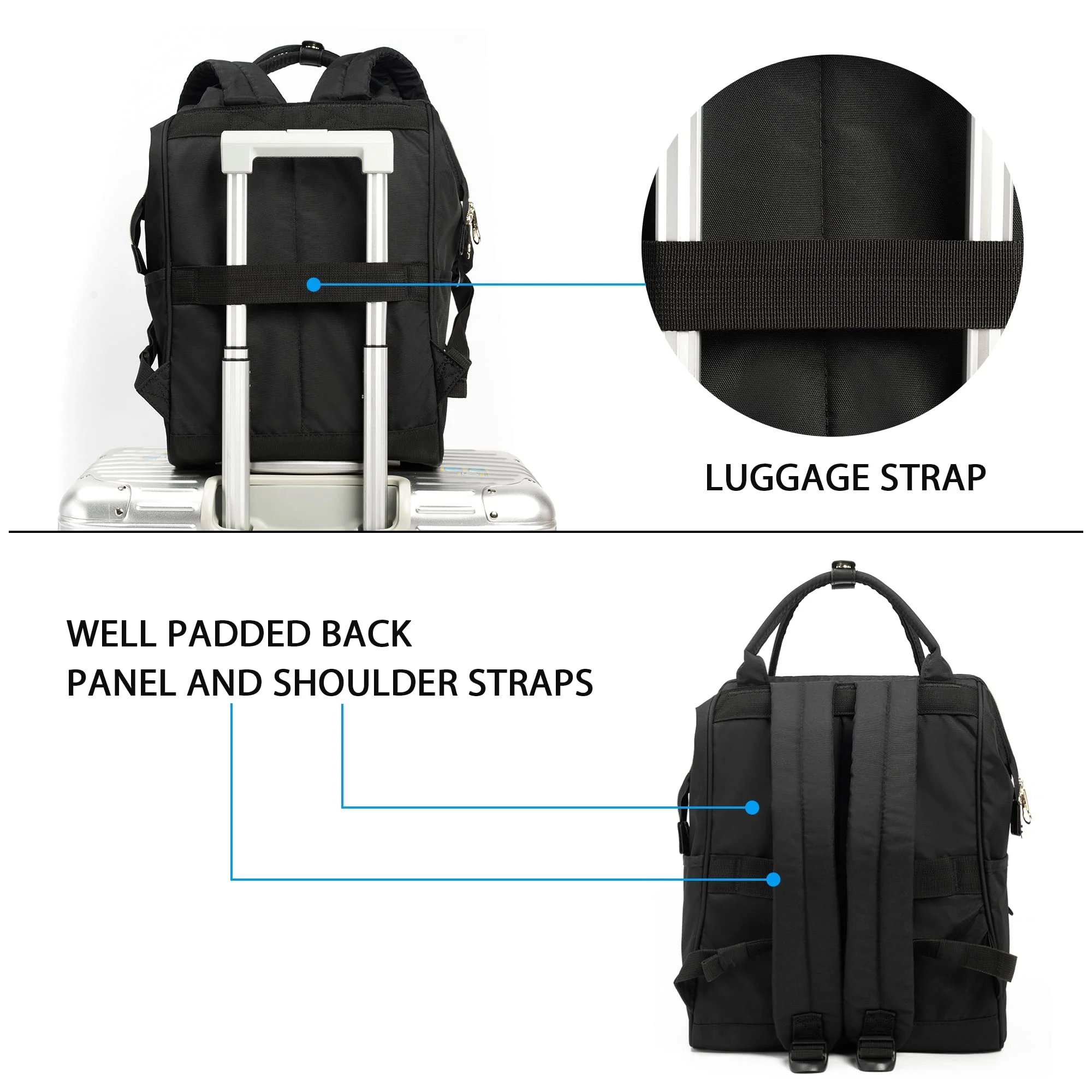 KROSER 15.6" / 17" Laptop Backpack with USB Port - Image 8