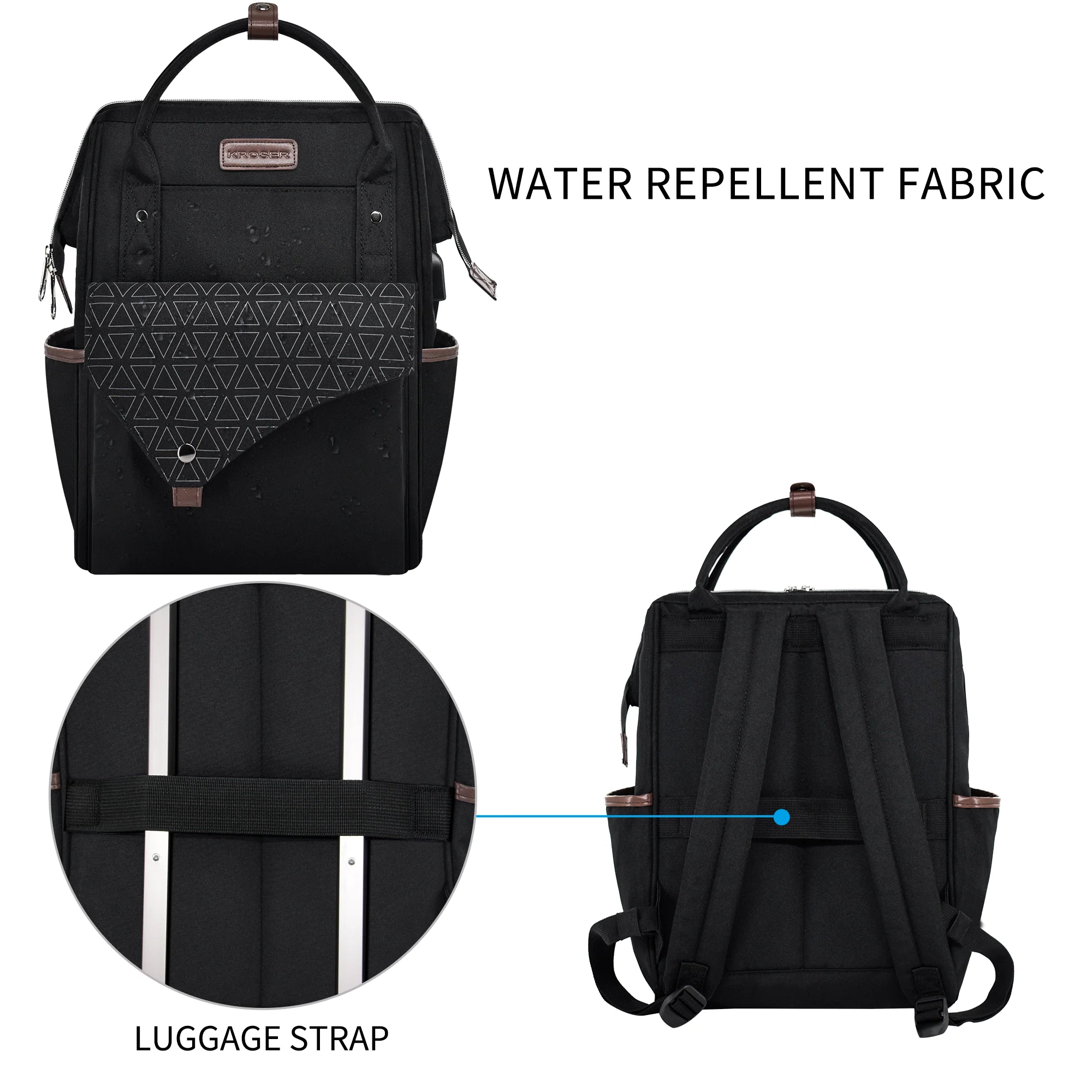 KROSER 15.6" Laptop Backpack with USB Port - Image 8