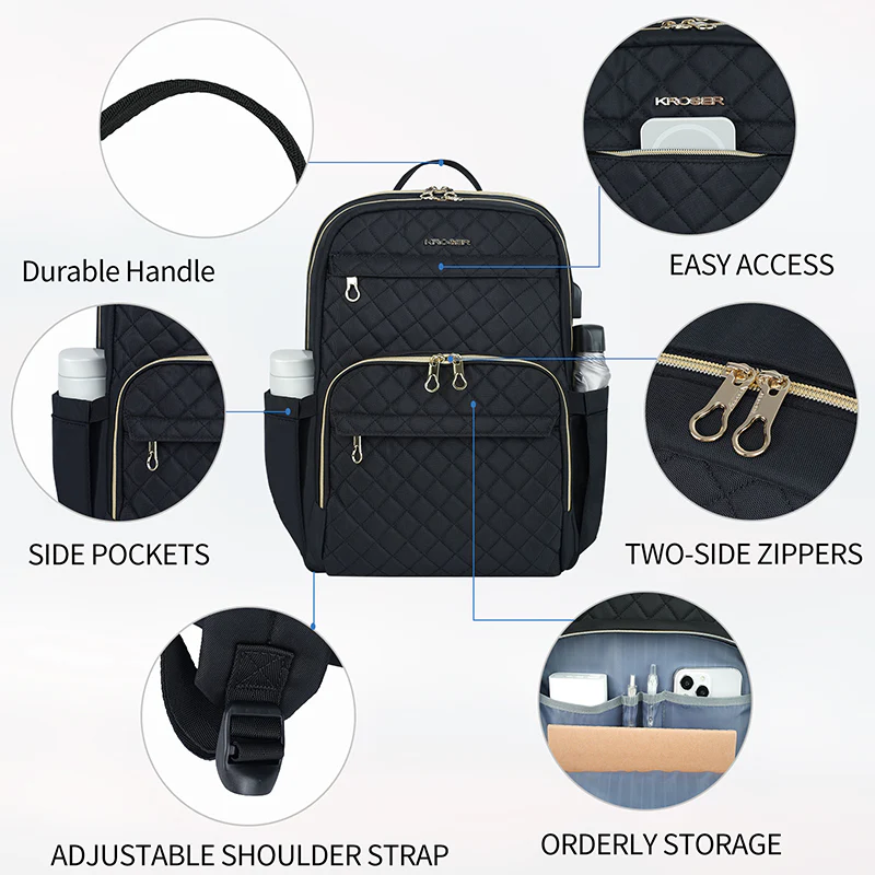 KROSER 15.6" Laptop Backpack with USB Port - Image 4