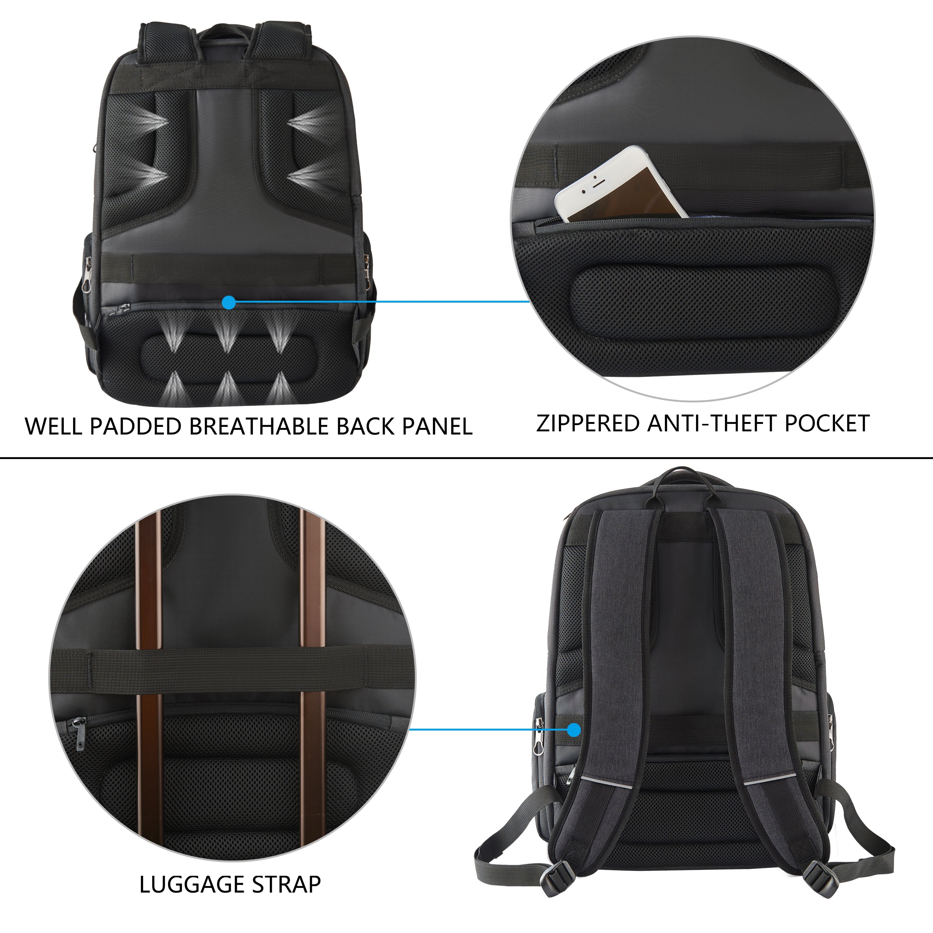 KROSER 17.3" Business Travel Laptop Backpack - Image 6