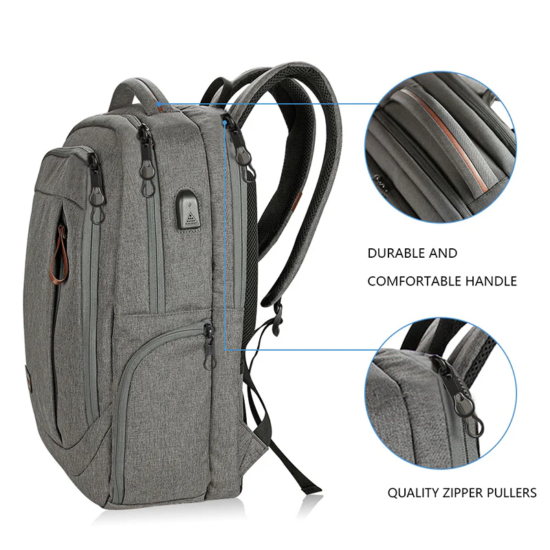 KROSER 17.3" Large Laptop Backpack with USB Charging Port - Image 10