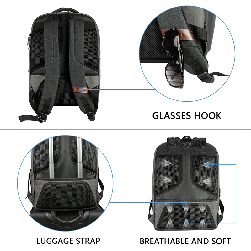 KROSER 17.3" Large Laptop Backpack with USB Charging Port - Image 12