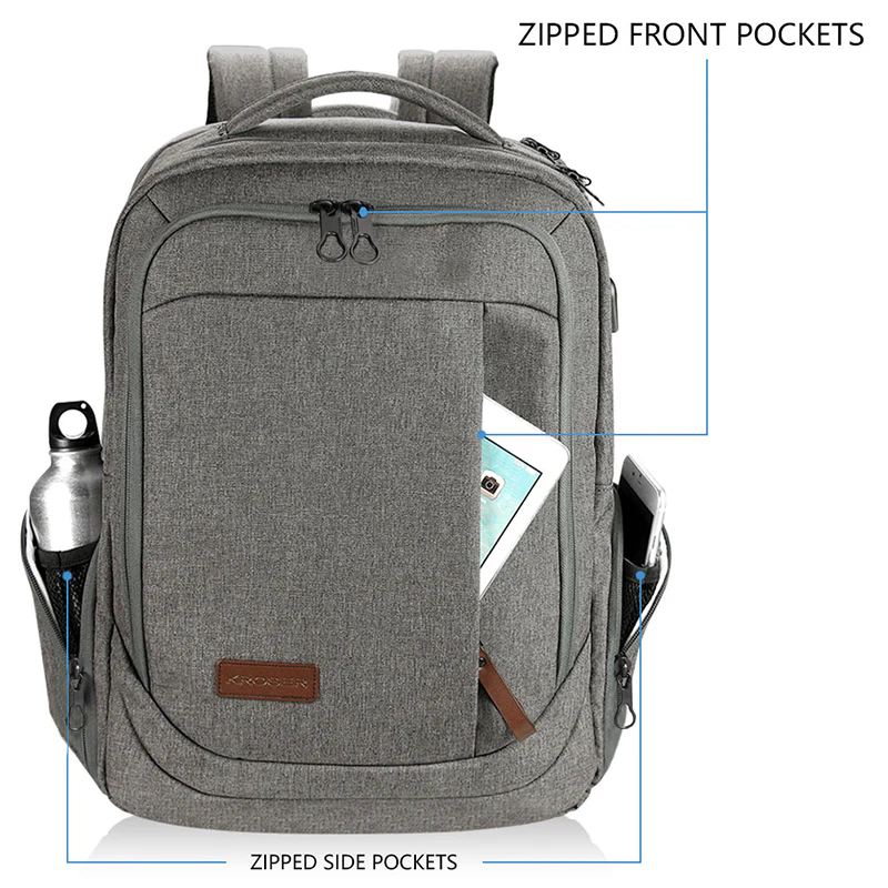 KROSER 17.3" Large Laptop Backpack with USB Charging Port - Image 13