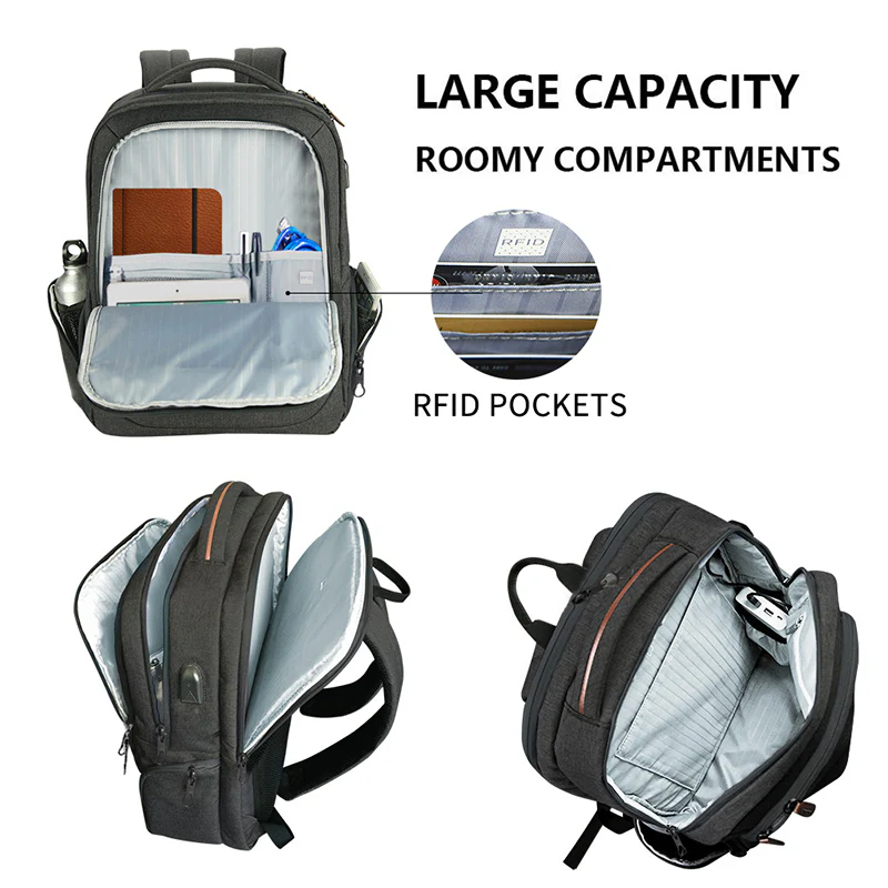 KROSER 17.3" Large Laptop Backpack with USB Charging Port - Image 5