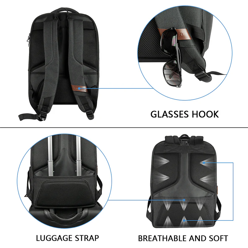 KROSER 17.3" Large Laptop Backpack with USB Charging Port - Image 6