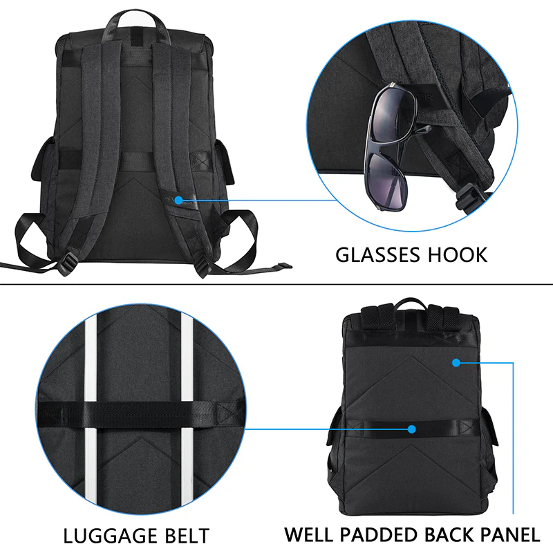 KROSER 17.3" Travel Laptop Backpack with USB Port - Image 6