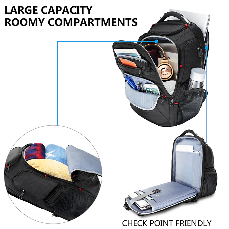 KROSER 17.3" TSA Travel Laptop Backpack with USB & RFID - Image 3