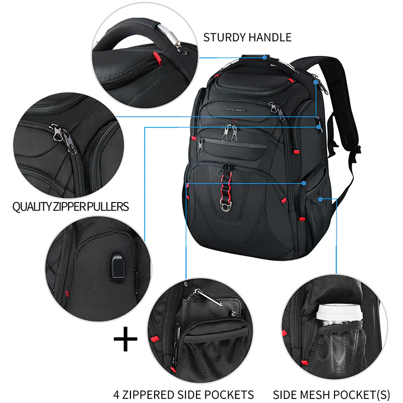 KROSER 17.3" TSA Travel Laptop Backpack with USB & RFID - Image 5