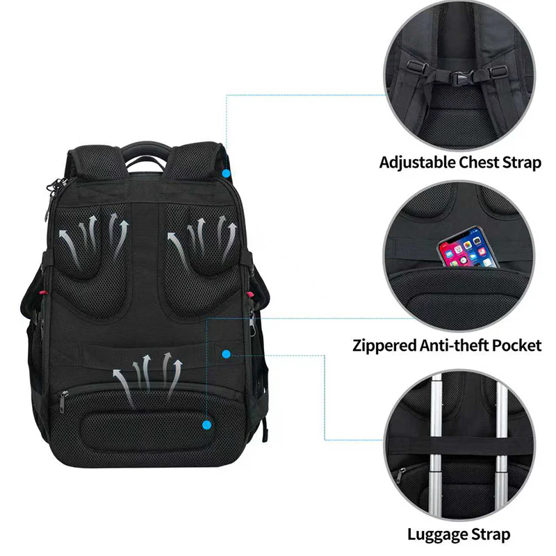 KROSER 17.3" TSA Travel Laptop Backpack with USB & RFID - Image 6