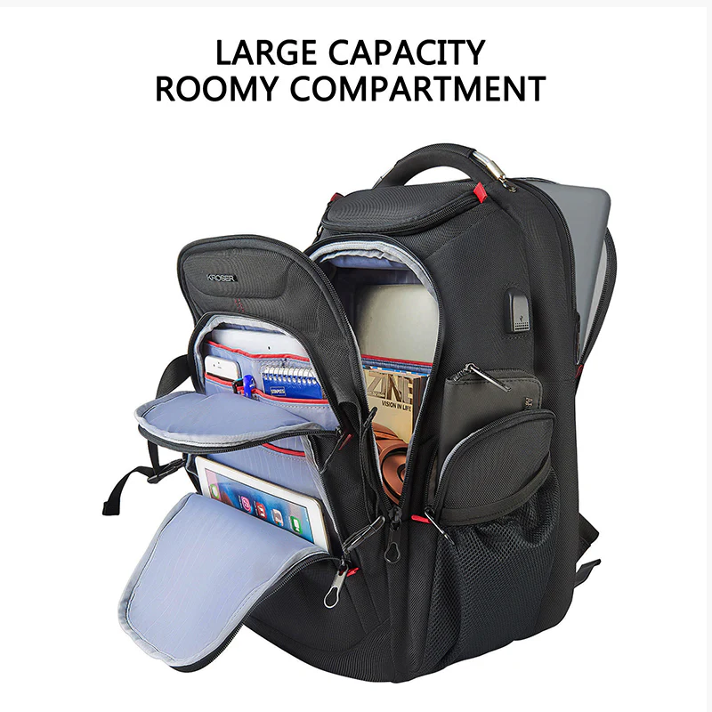 KROSER 17.3" XL Travel Laptop Backpack with Hard Shell & RFID - Image 3