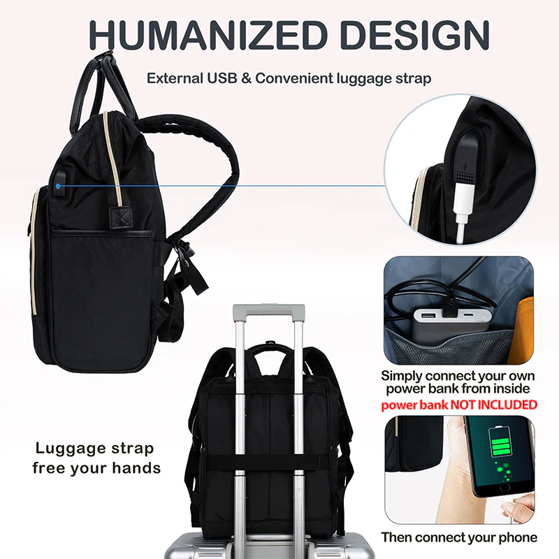 KROSER 17" Quilted Laptop Backpack with USB Port - Image 5