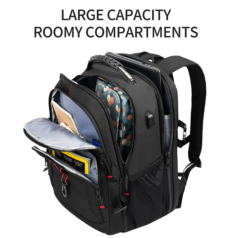 KROSER 18.4" Travel Laptop Backpack with USB & RFID - Image 3