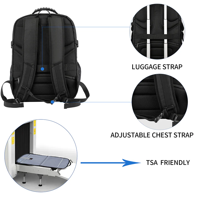 KROSER 18.4" Travel Laptop Backpack with USB & RFID - Image 5