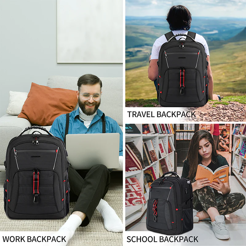 KROSER 18.4" Travel Laptop Backpack with USB & RFID - Image 7