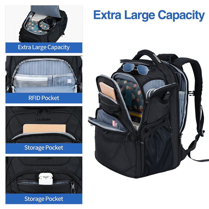 KROSER 18.4" TSA Travel Laptop Backpack with USB & RFID - Image 3