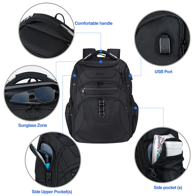 KROSER 18.4" TSA Travel Laptop Backpack with USB & RFID - Image 4