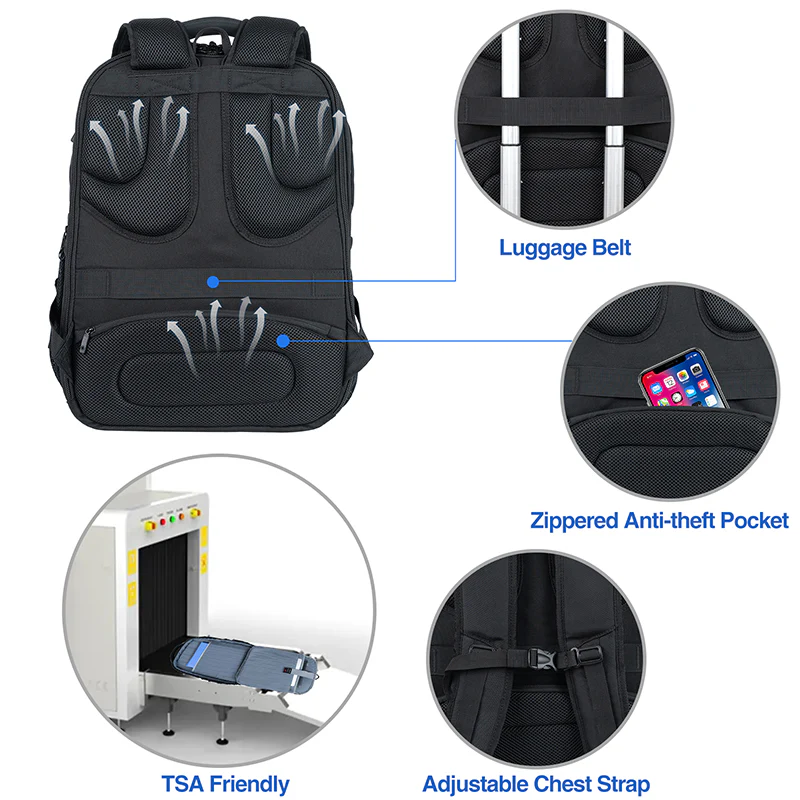 KROSER 18.4" TSA Travel Laptop Backpack with USB & RFID - Image 5