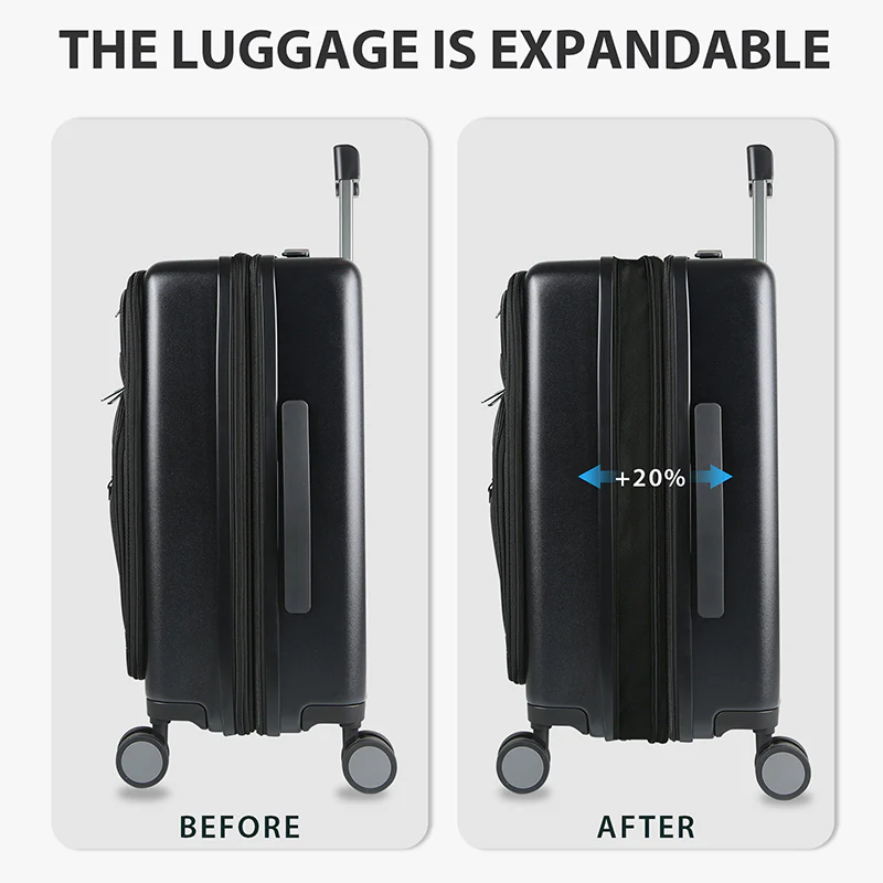 KROSER 20" Expandable Carry-On Luggage with Front Pocket - Image 10