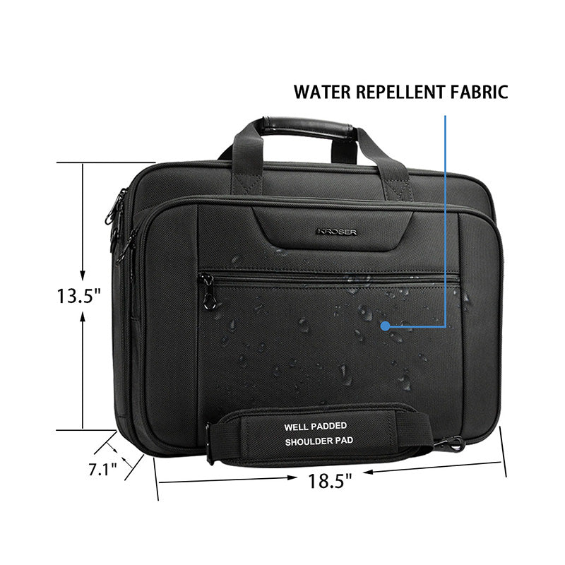 KROSER 18" Expandable Laptop Briefcase - Image 6
