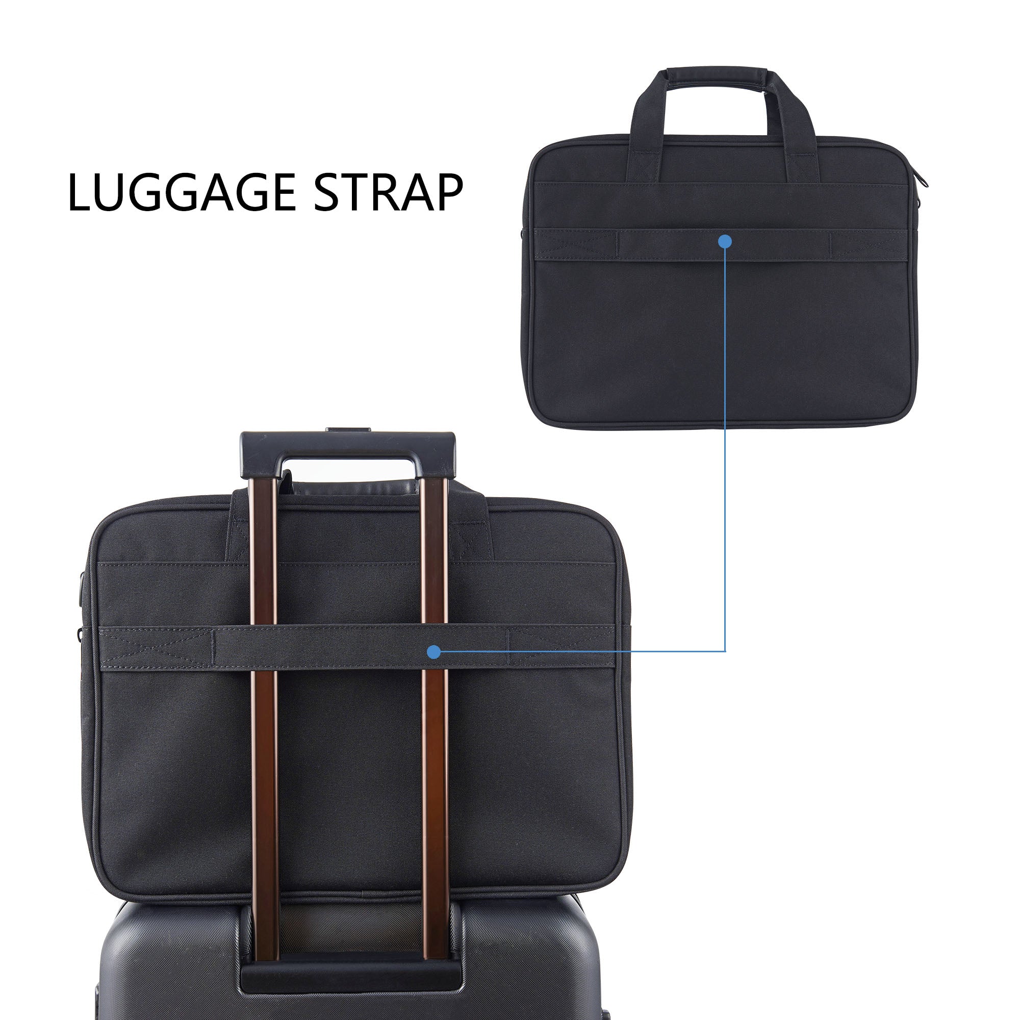 KROSER 17.3" Expandable Laptop Briefcase with RFID - Image 7
