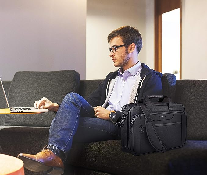 KROSER 17.3" Expandable Laptop Briefcase with RFID - Image 7