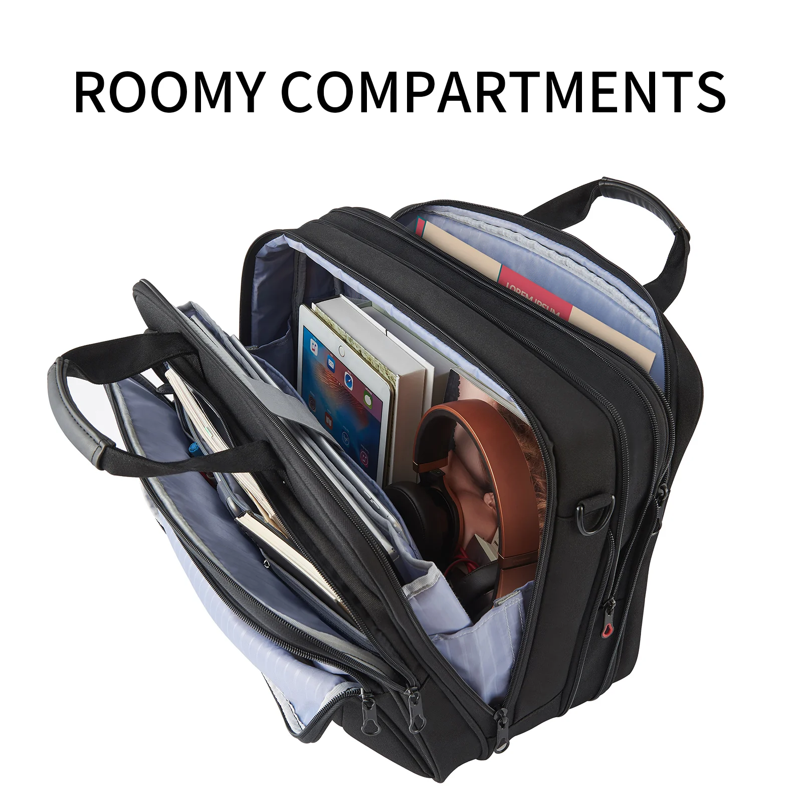 KROSER Expandable Laptop Briefcase with RFID - Image 4