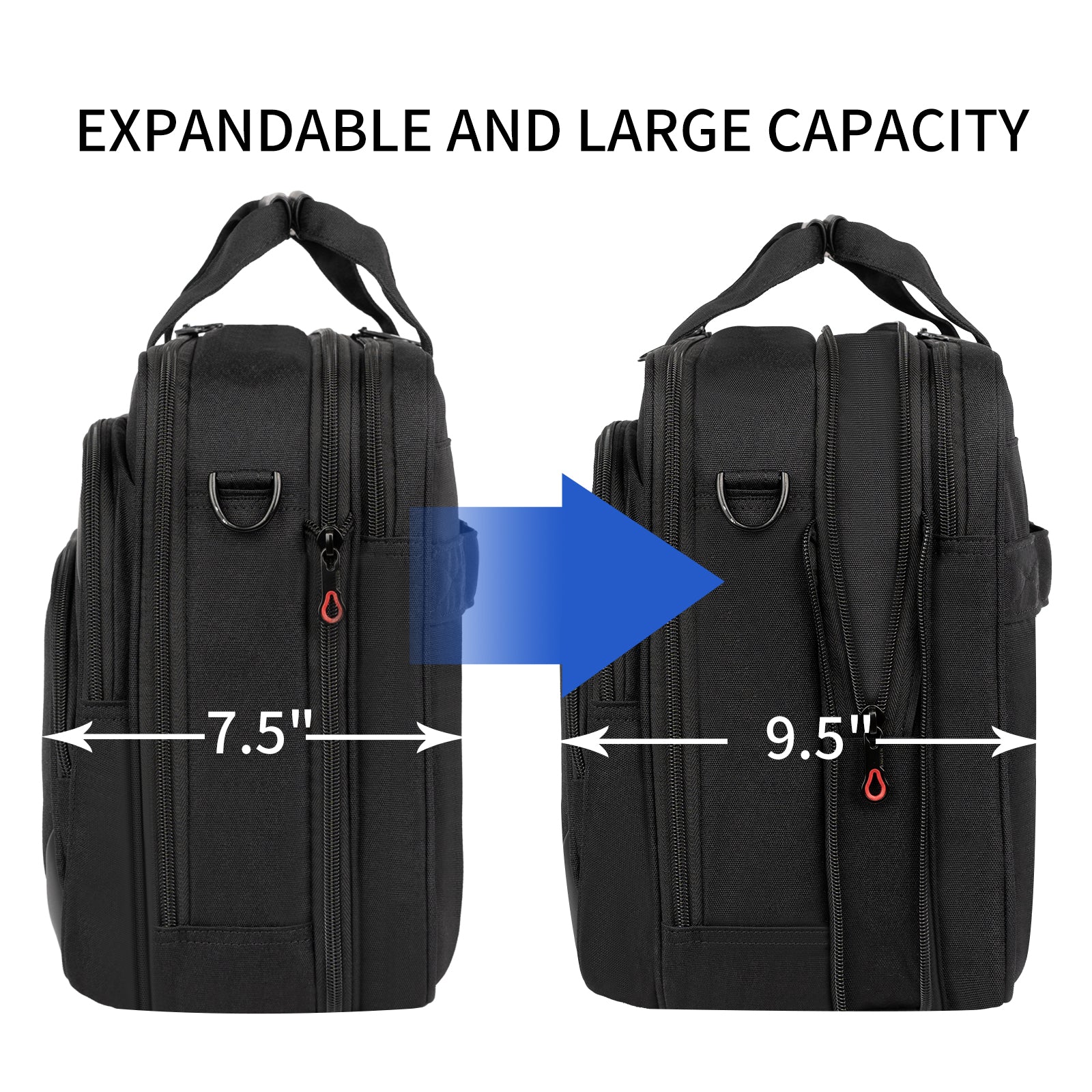 KROSER Expandable Laptop Briefcase with RFID - Image 5