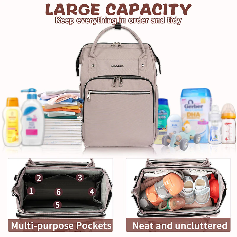 KROSER Foldable Diaper Backpack with Changing Station - Image 3