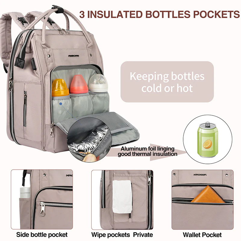 KROSER Foldable Diaper Backpack with Changing Station - Image 4