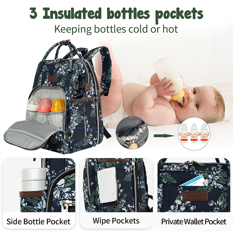 KROSER Foldable Diaper Backpack with Changing Station - Image 5