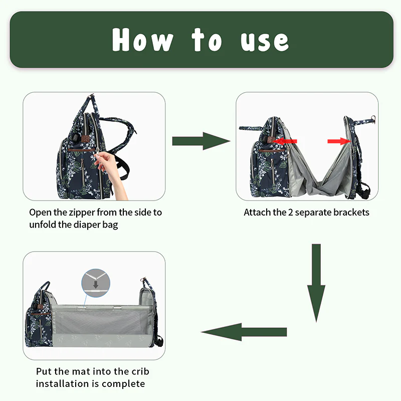 KROSER Foldable Diaper Backpack with Changing Station - Image 7