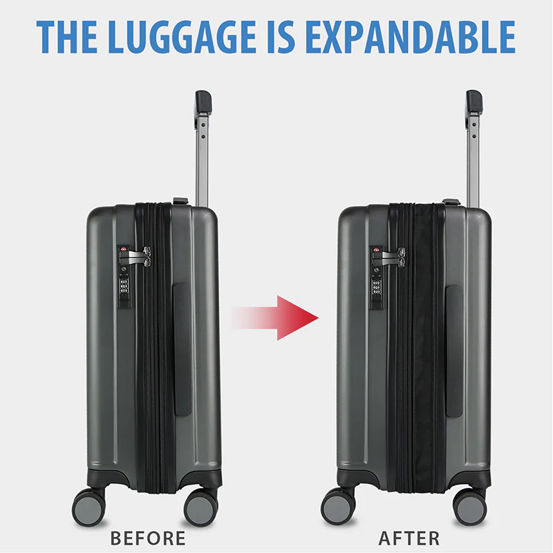KROSER 20" Hardside Expandable Carry-On Luggage with USB & TSA Lock - Image 3