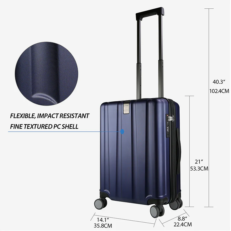 KROSER 20" Hardside Expandable Carry-On Luggage with USB & TSA Lock - Image 2
