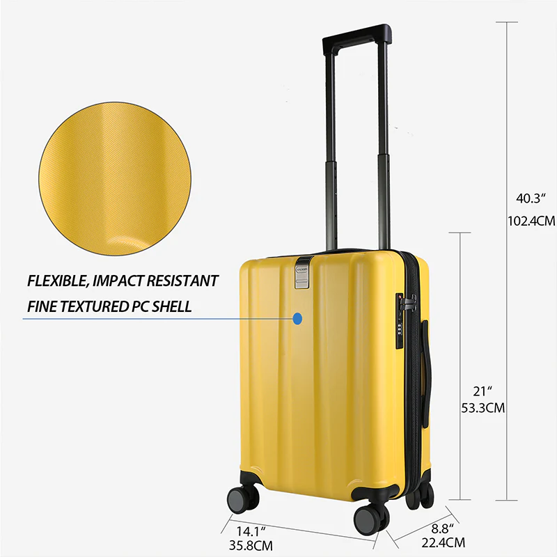 KROSER 20" Hardside Expandable Carry-On Luggage with USB & TSA Lock - Image 20