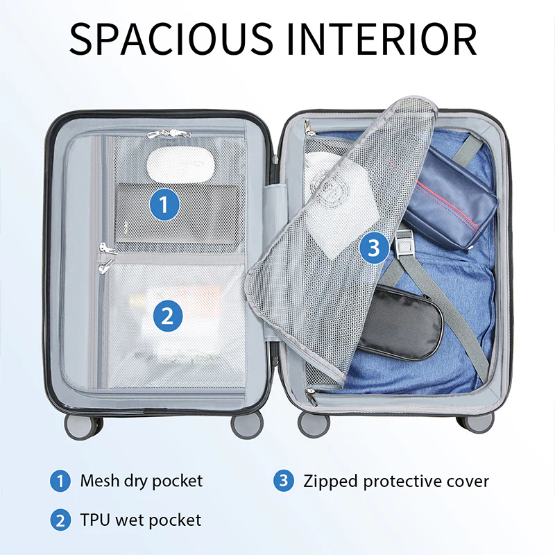 KROSER 20" Hardside Expandable Carry-On Luggage with TSA Lock - Image 3