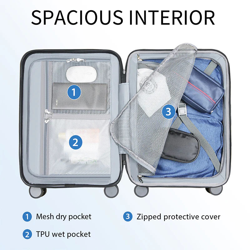 KROSER 20" Hardside Expandable Carry-On Luggage with TSA Lock - Image 3
