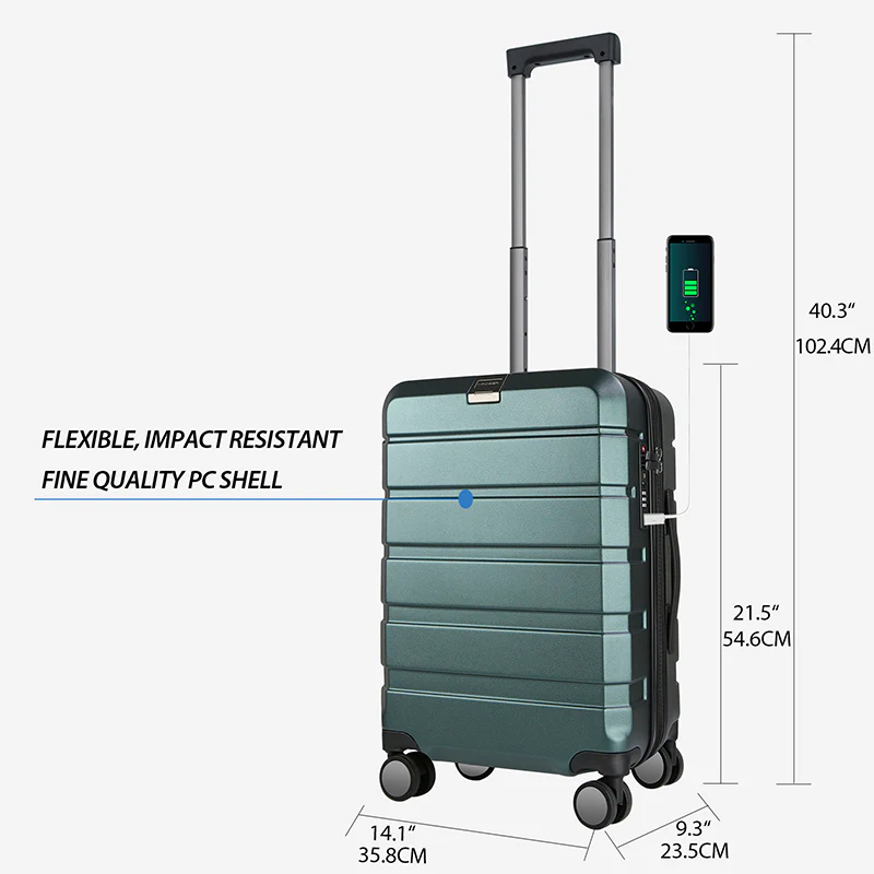 KROSER 20" Hardside Expandable Carry-On Luggage with TSA Lock - Image 2