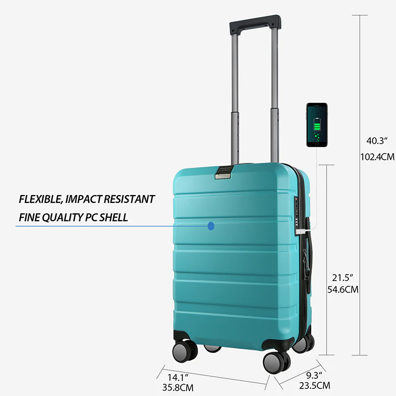 KROSER 20" Hardside Expandable Carry-On Luggage with TSA Lock - Image 2