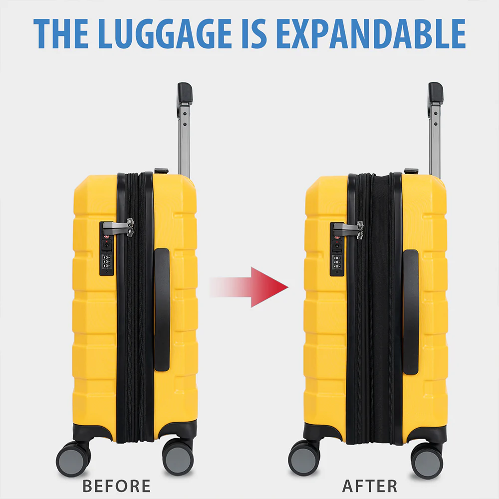 KROSER 20" Hardside Expandable Carry-On Luggage with TSA Lock - Image 3