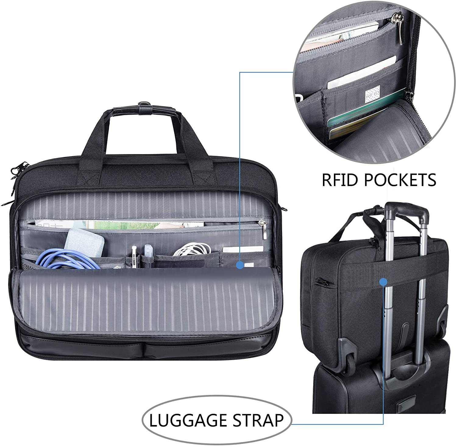 KROSER 17.3" Rolling Business Briefcase - Image 4
