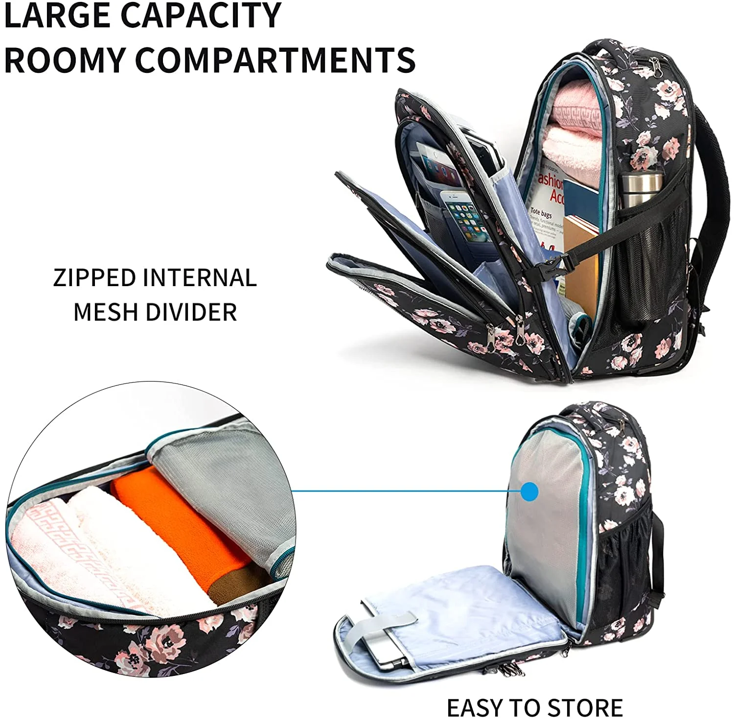 KROSER 17" Rolling Laptop Backpack - Image 3