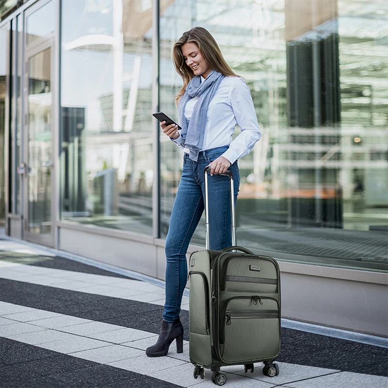KROSER 20" Softside Expandable Carry-On Luggage with USB & TSA Lock - Image 7
