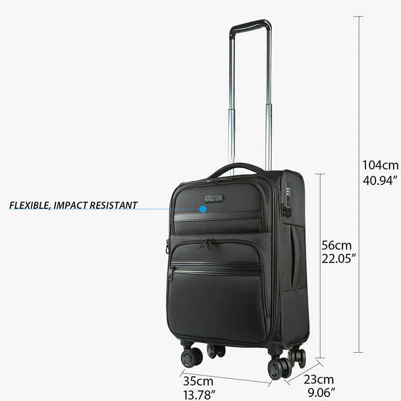 KROSER 20" Softside Expandable Carry-On Luggage with USB & TSA Lock - Image 3