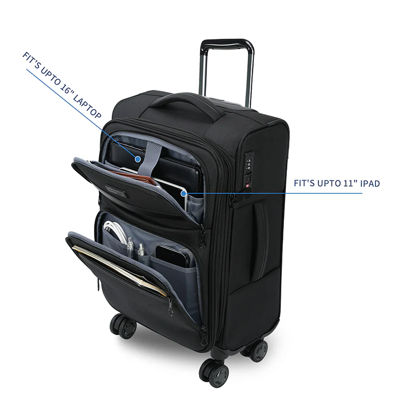 KROSER 20" Softside Expandable Carry-On Luggage with USB & TSA Lock - Image 5