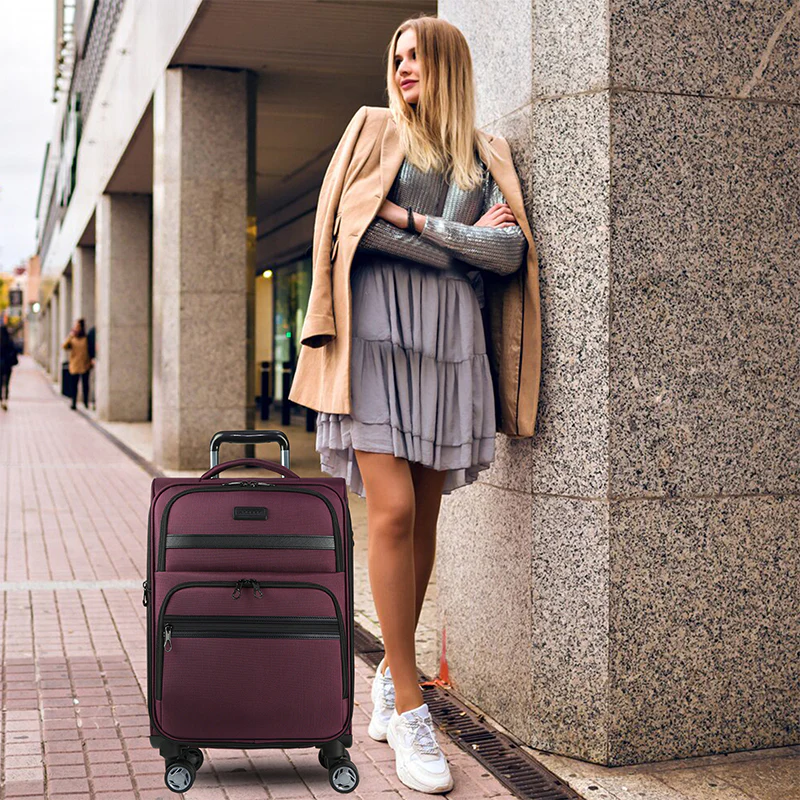 KROSER 20" Softside Expandable Carry-On Luggage with USB & TSA Lock - Image 7