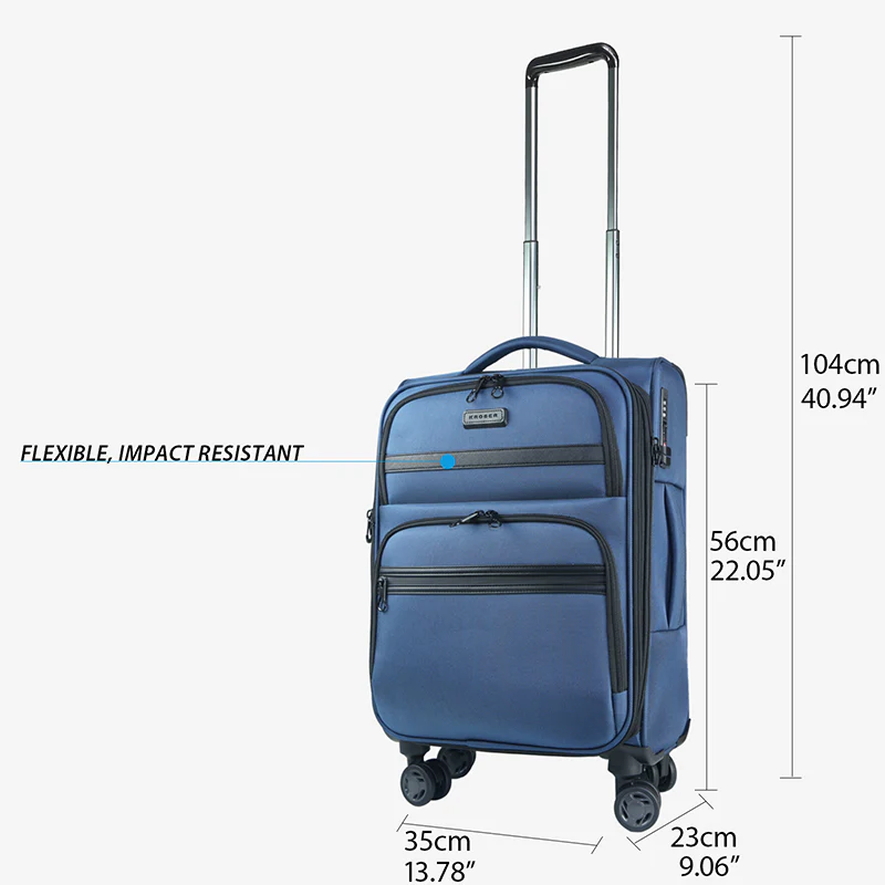 KROSER 20" Softside Expandable Carry-On Luggage with USB & TSA Lock - Image 2