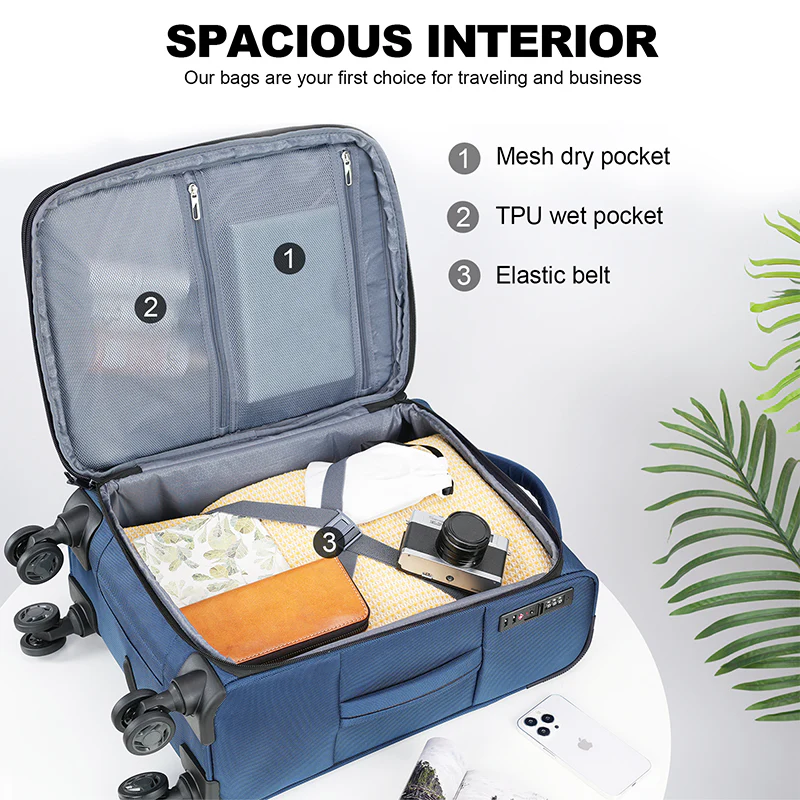 KROSER 20" Softside Expandable Carry-On Luggage with USB & TSA Lock - Image 6