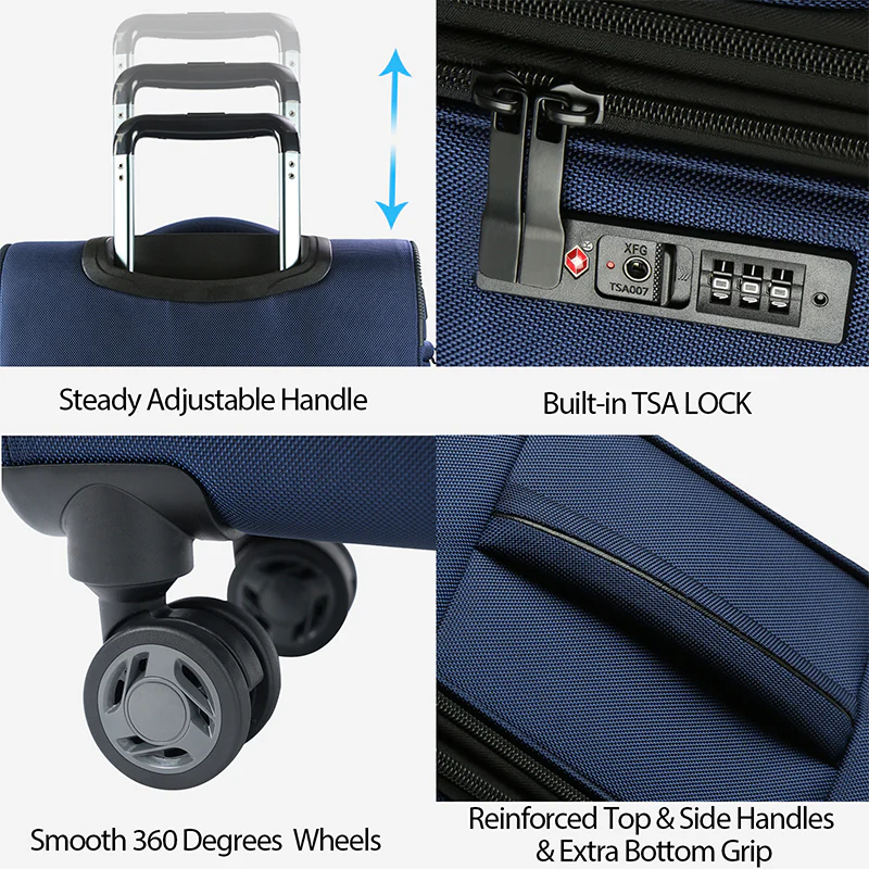 KROSER 20" Softside Expandable Carry-On Luggage with USB & TSA Lock - Image 5