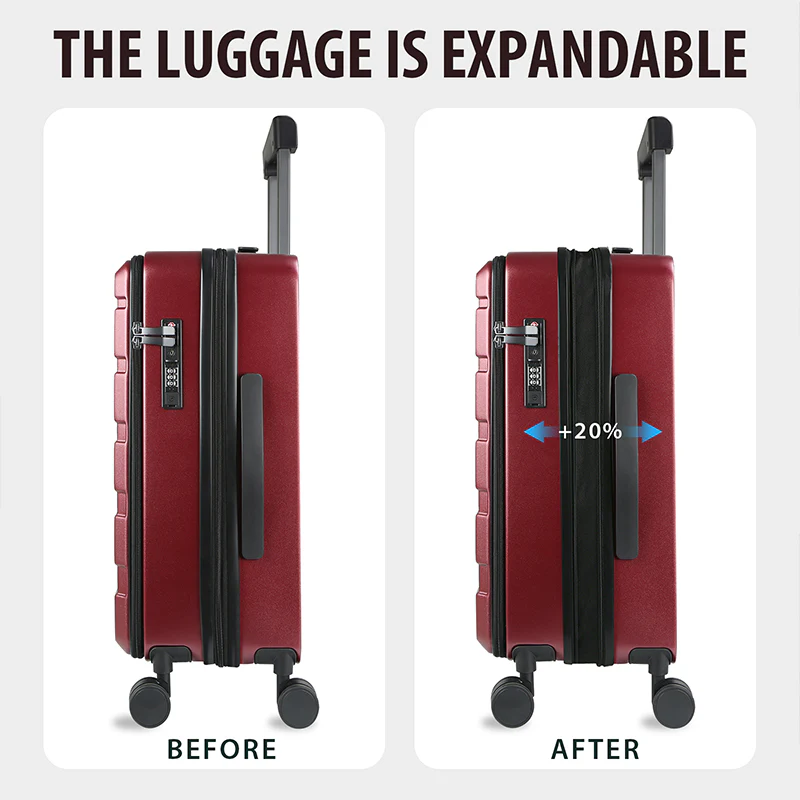 KROSER 20" Top-Loading Carry-On Luggage with USB & TSA Lock - Image 6
